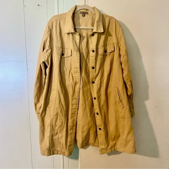 Tan denim jacket 20W EUC - Picture 1 of 2